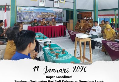 Rakor Persiapan Peringatan Hari Jadi Kabupaten Pemalang ke-451 Digelar di Kecamatan Moga