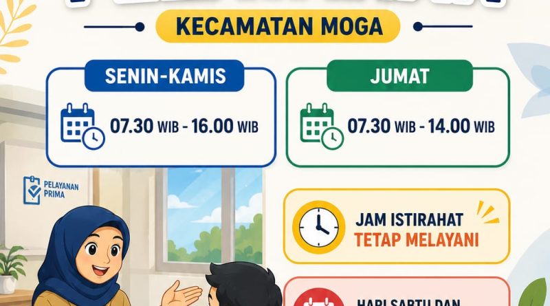 JAM PELAYANAN KECAMATAN MOGA